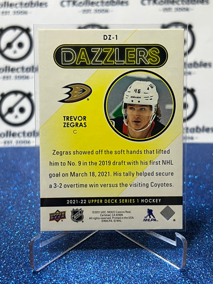2021-22 UPPER DECK TREVOR ZEGRAS # DZ-1 DAZZLERS RC ANAHEIM DUCKS CARD