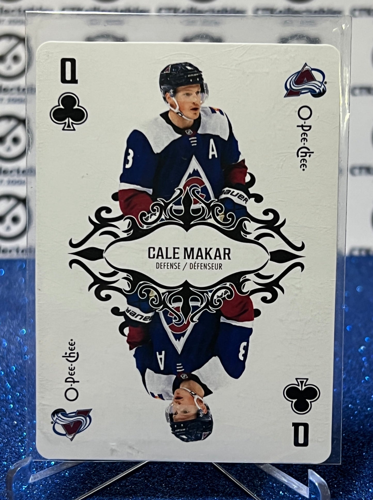 2023-24 O-PEE-CHEE QUEEN OF CLUBS CALE MAKAR COLORADO AVALANCHE NHL HOCKEY CARD