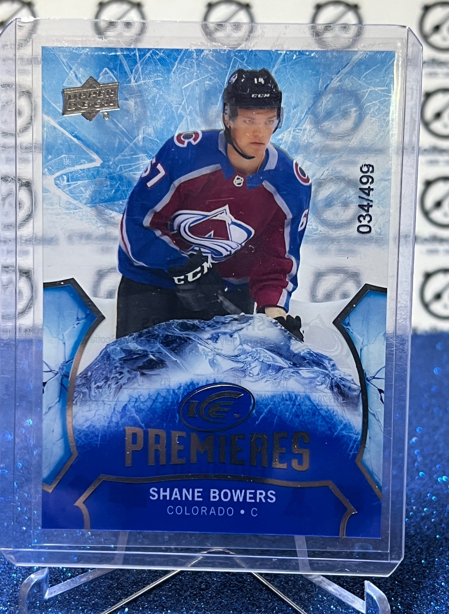 2020-21 UPPER DECK ICE PREMIERES SHANE BOWERS # 171 COLORADO AVALANCHE NHL HOCKEY CARD