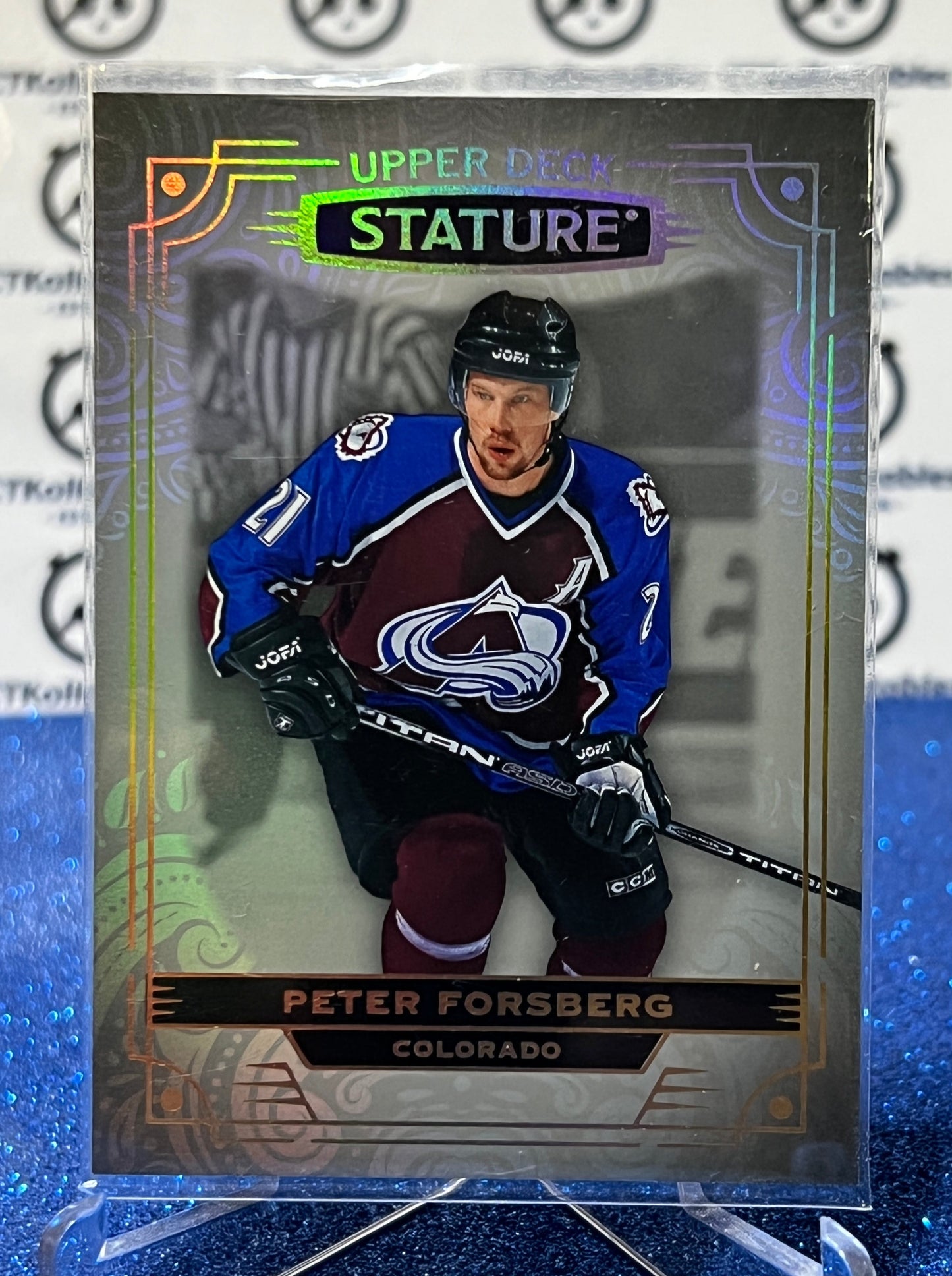 2022-23 UPPER DECK STATURE PETER FORSBERG # 8 COLORADO AVALANCHE NHL HOCKEY CARD