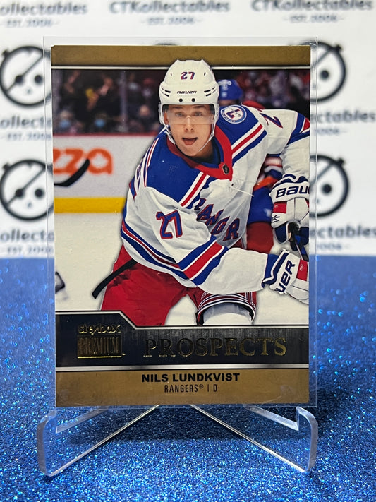 2021-22 SKYBOX NILS LUNDKVIST # PP-39 PROSPECTS RC NEW YORK RANGERS HOCKEY CARD