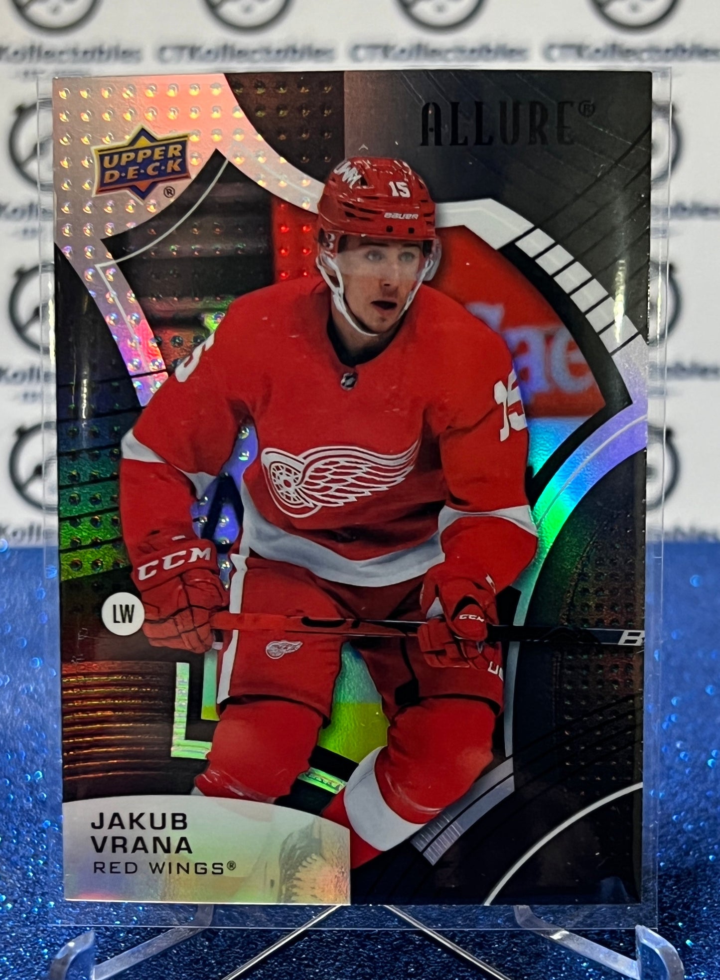 2021-22 UPPER DECK ALLURE JAKUS VRANA # 63 BLACK RAINBOW  DETROIT RED WINGS NHL HOCKEY CARD