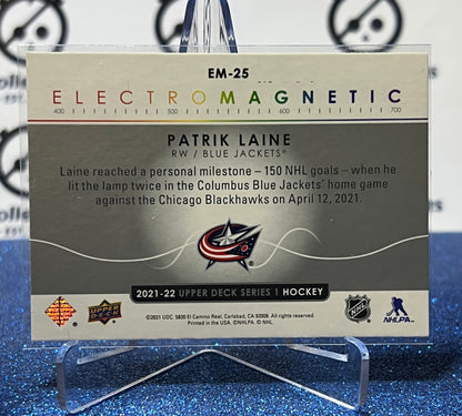 2021-22 UPPER DECK PATRIK LAINE # EM-25 ELECTRO COLUMBUS BLUE JACKETS HOCKEY CARD