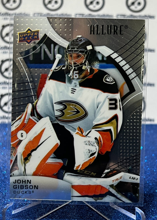 2021-22 UPPER DECK ALLURE JOHN GIBSON # 20 ANAHEIM DUCKS NHL HOCKEY CARD