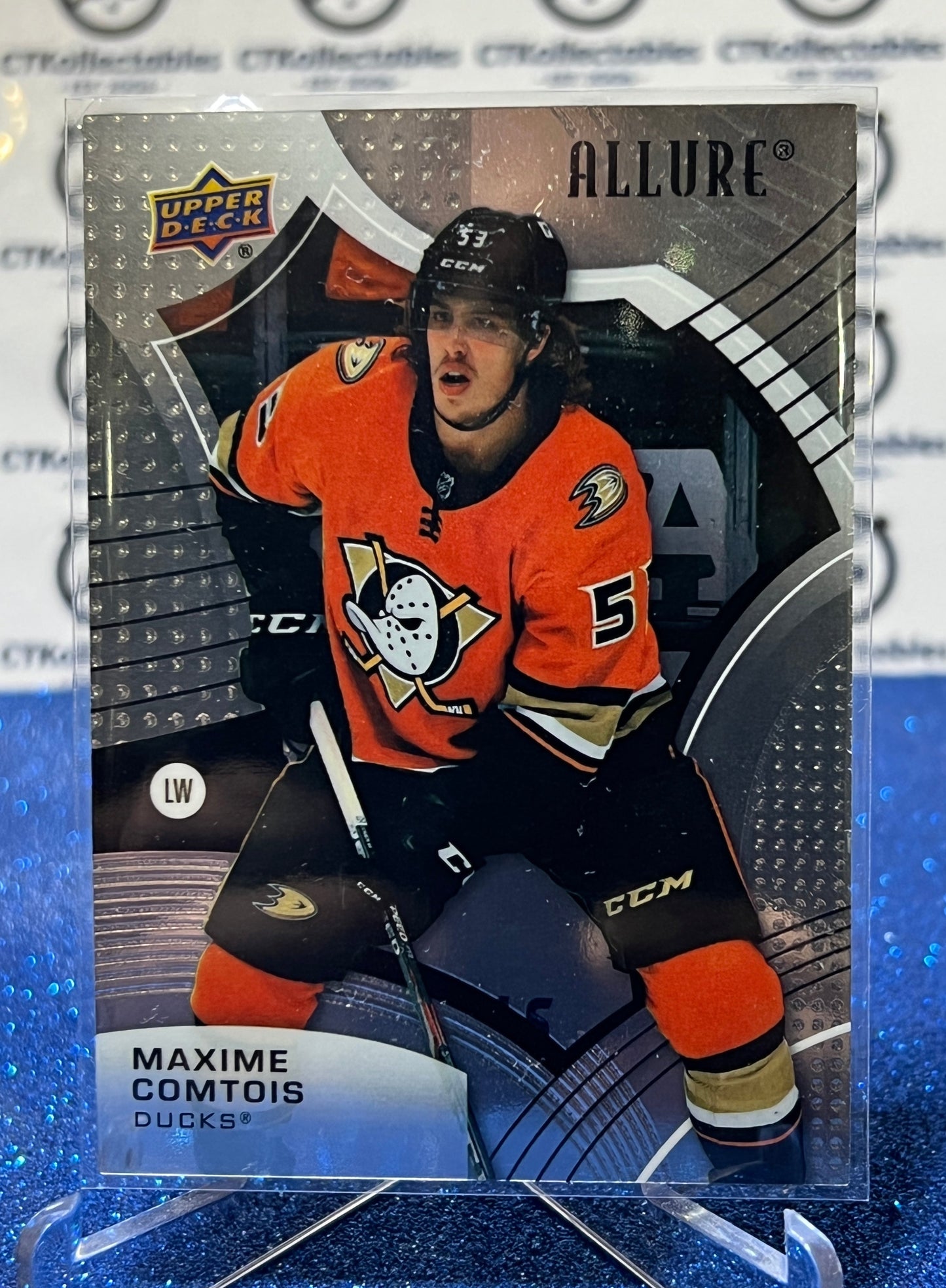 2021-22 UPPER DECK ALLURE MAXIME COMTOIS # 25 ANAHEIM DUCKS NHL HOCKEY CARD