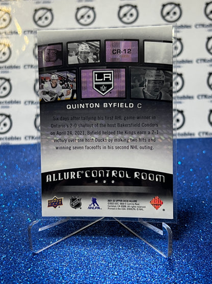 2021-22 UPPER DECK ALLURE QUINTON BYFIELD # CR-12 ROOKIE LA KINGS NHL HOCKEY CARD