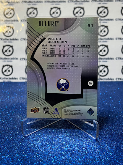 2021-22 UPPER DECK ALLURE VICTOR OLOFSSON # 51  BUFFALO SABRES NHL HOCKEY CARD
