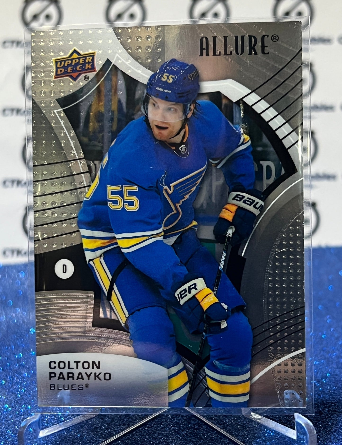 2021-22 UPPER DECK ALLURE COLTON PARAYKO # 55 ST. LOUIS BLUES HOCKEY CARD