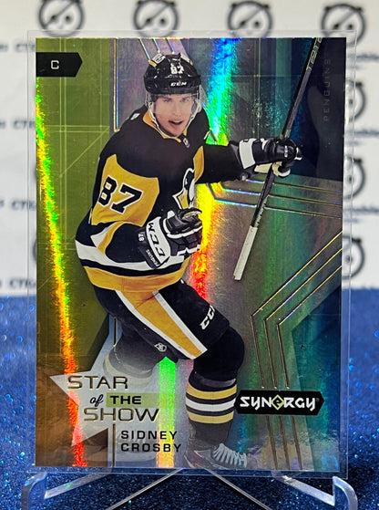 2021-22 UPPER DECK SYNERGY SIDNEY CROSBY # SOS-17 STAR OF THE SHOW PITTSBURGH PENGUINS HOCKEY CARD