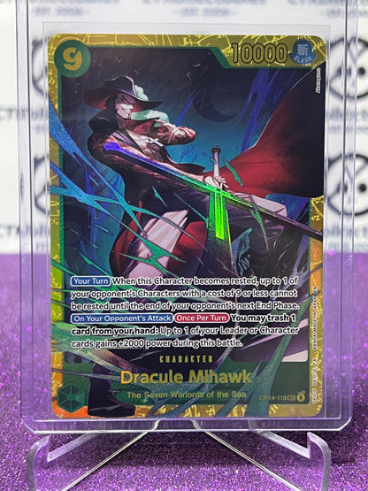 ONE PIECE THE AZURE SEA'S SEVEN DRACULE MIHAWK # OP14-119 SEC FOIL ENGLISH TRADING GAME CARD 2026