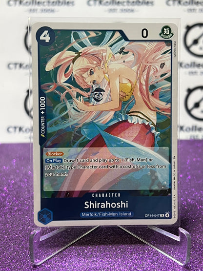ONE PIECE THE AZURE SEA'S SEVEN SHIRAHOSHI # OP14-047 R FOIL ENGLISH TRADING GAME CARD 2026