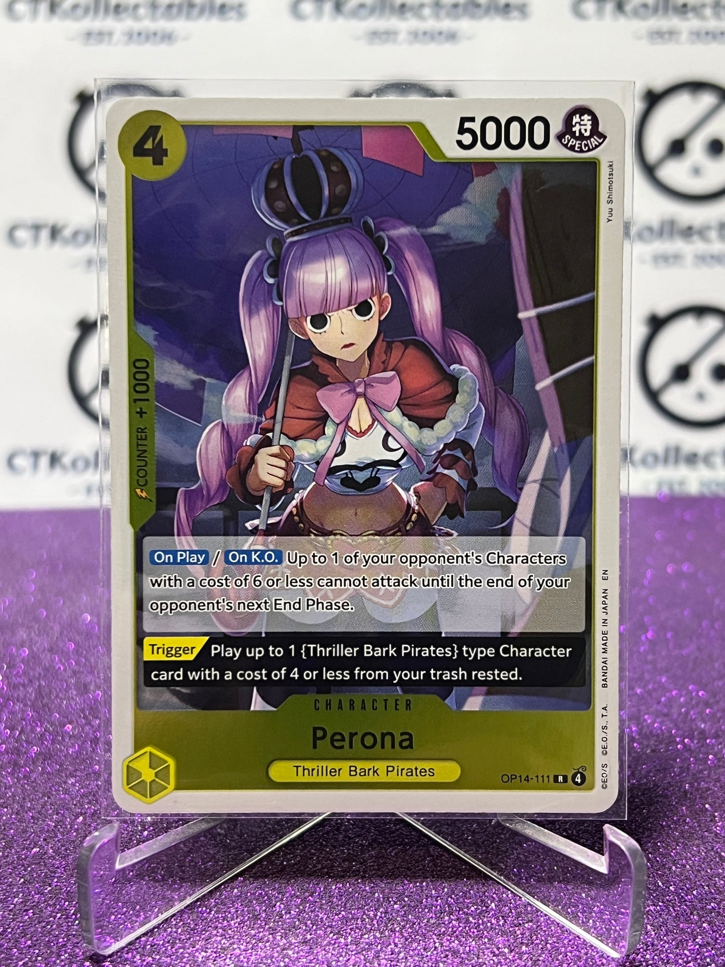 ONE PIECE THE AZURE SEA'S SEVEN PERONA # OP14-111 R FOIL ENGLISH TRADING GAME CARD 2026