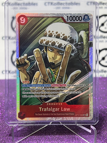 ONE PIECE THE AZURE SEA'S SEVEN TRAFALGAR LAW # OP14-009 SR FOIL ENGLISH TRADING GAME CARD 2026