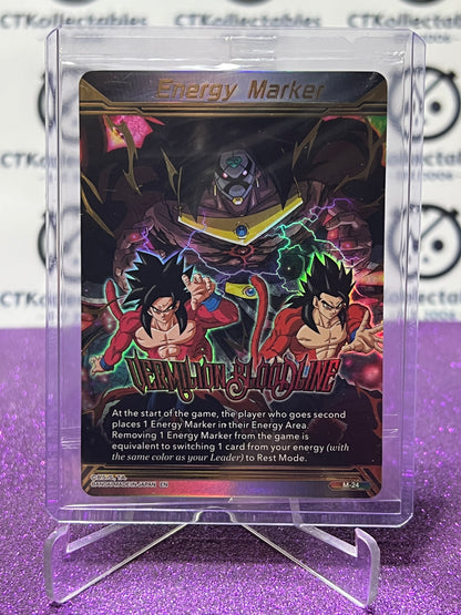 DRAGON BALL SUPER FEARSOME RIVALS ENERGY MAKER # M-24 GOLD PROMO FOIL GAME CARD