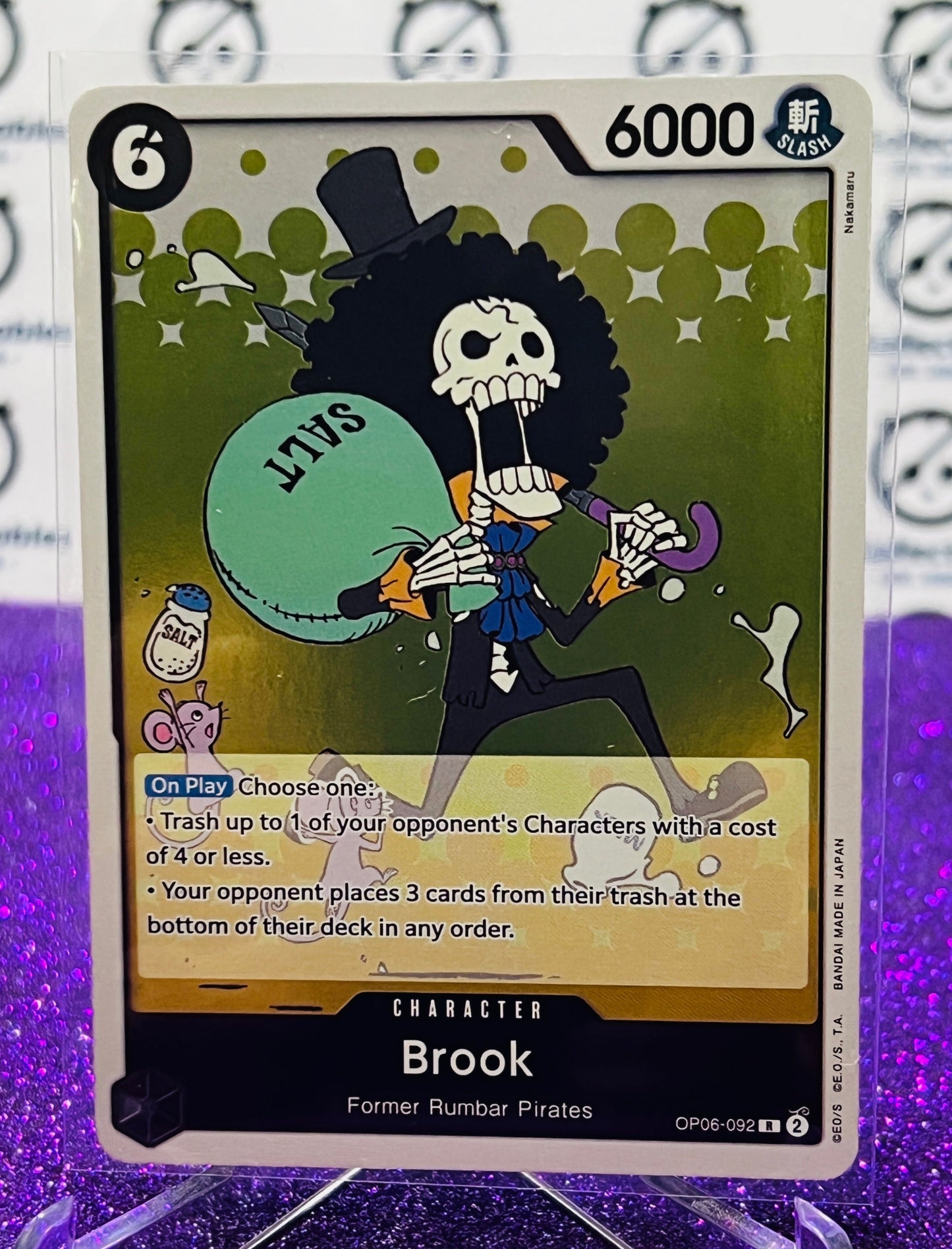 2024 ONE PIECE BROOK OP06-092 RARE FOIL WINGS OF THE CAPTAIN  CARD