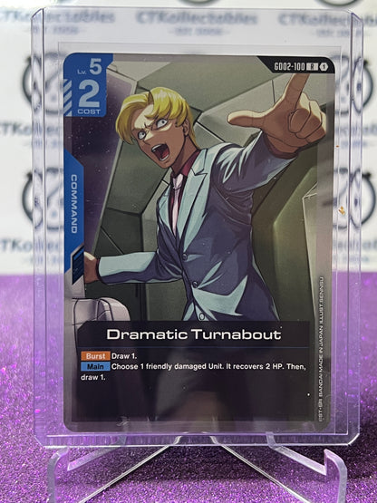GUNDAM DUAL IMPACT DRAMATIC TURNABOUT # GD02-100 R ENGLISH FOIL GAME CARD