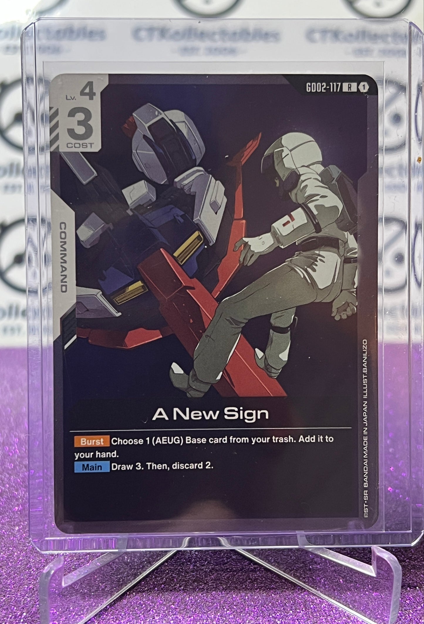 GUNDAM DUAL IMPACT A NEW SIGN # GD02-117 R ENGLISH FOIL GAME CARD