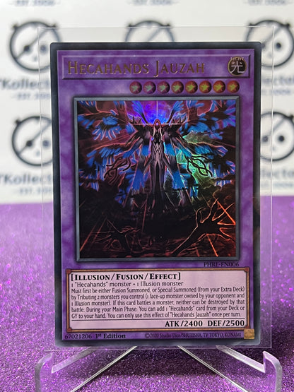 YU-GI-OH! PHANTOM REVENGE HECAHANDS JAUZAH # PHRE- EN006 1ST EDITION FOIL CARD