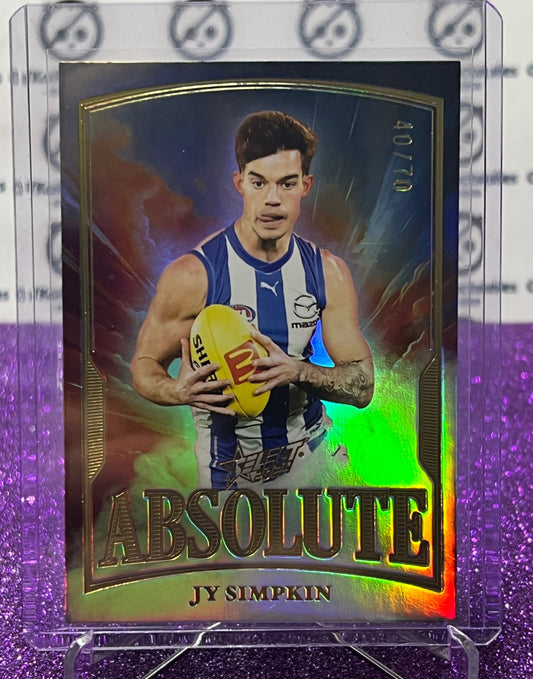 2024 AFL SELECT FOOTY STARS JY SIMPKIN # A59 ABSOLUTE /70 NORTH MELBOURNE