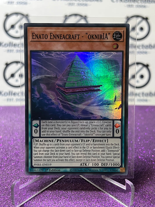 YU-GI-OH! PHANTOM REVENGE ENATO ENNEACRAFT - OKNIRIA # PHRE- EN019 1ST EDITION FOIL CARD