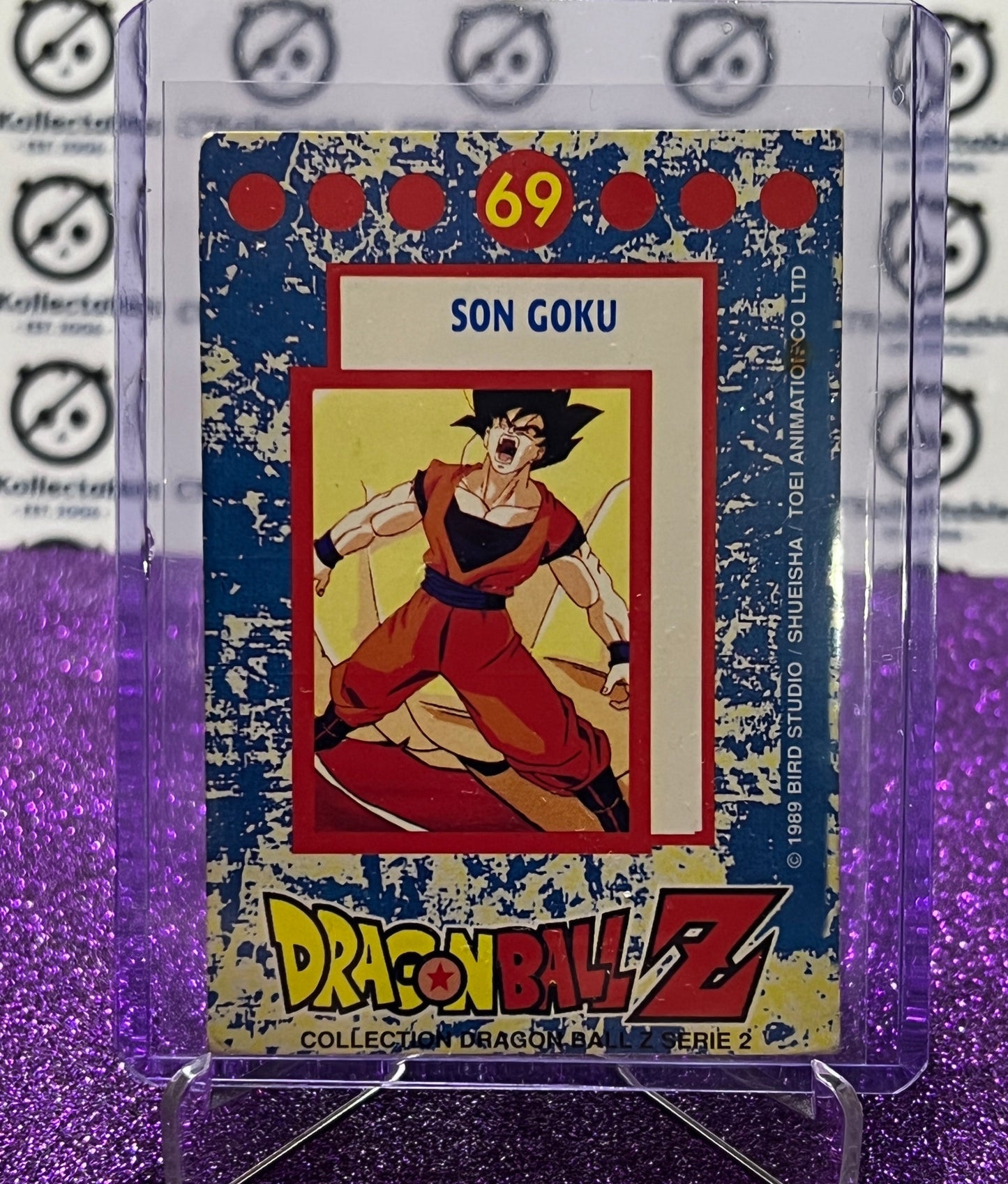 1989 DRAGON BALL Z SON GOKU # 69  GAME WORN SILVER SERIE 2 DRAGONBALL CARD