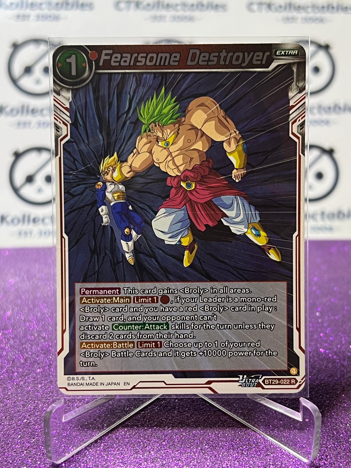 DRAGON BALL SUPER FEARSOME RIVALS FEARSOME DESTROYER # BT29-022 R FOIL GAME CARD 2026