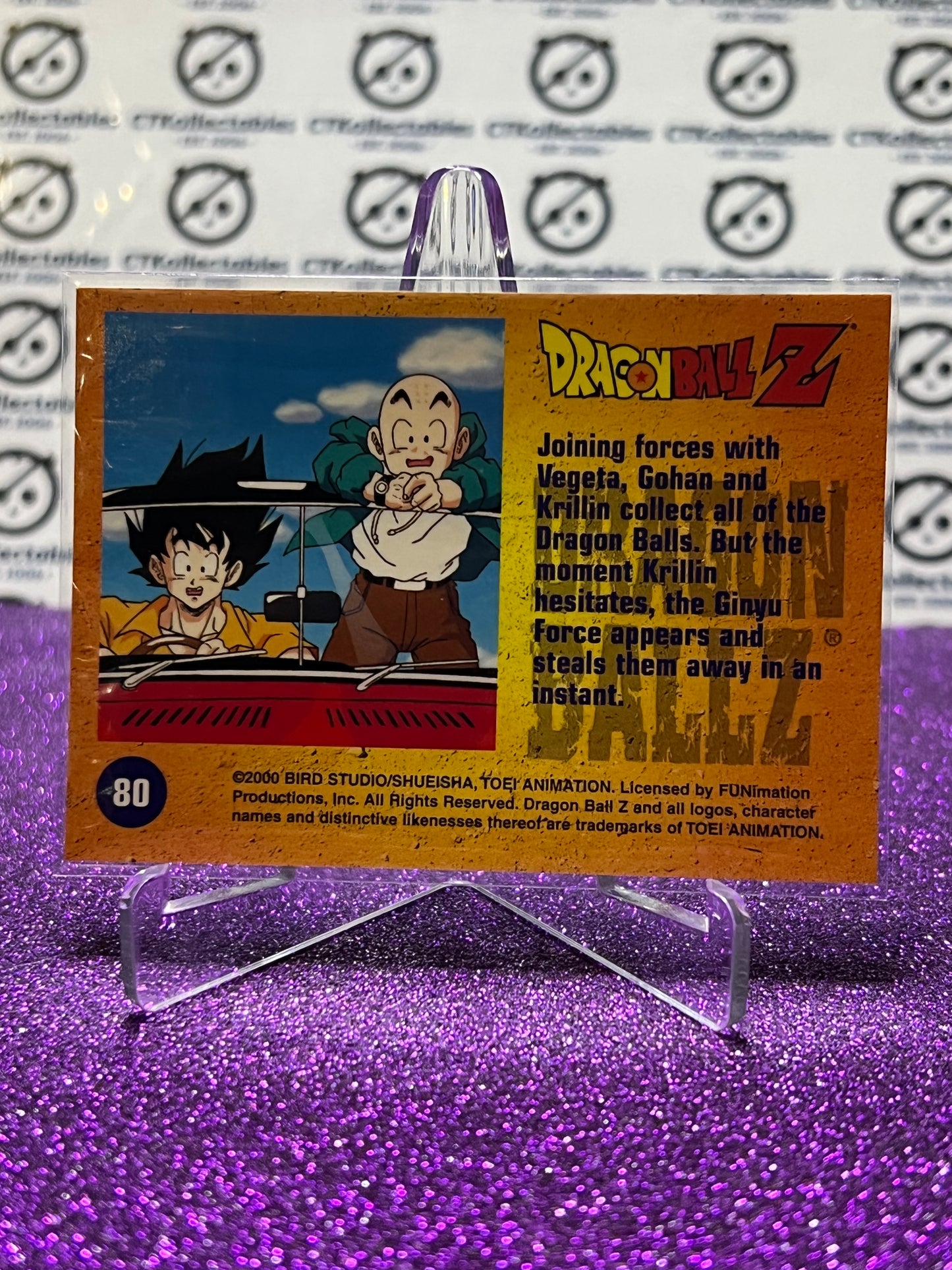 2000 DRAGON BALL Z VEGETA, GOHAN, KRILLIN # 80 ARCHIVE EDITION HOLO FOIL CARD