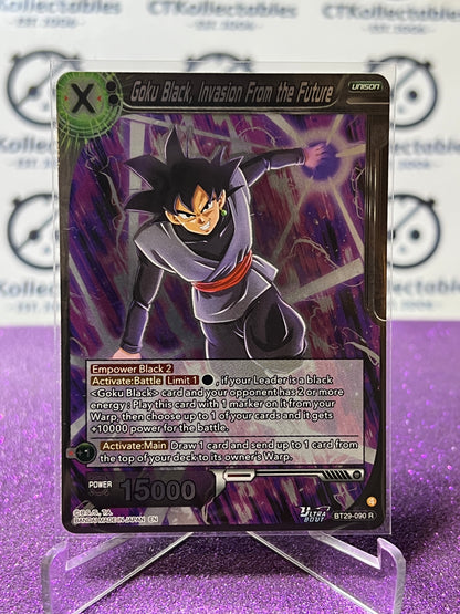 DRAGON BALL SUPER FEARSOME RIVALS GOKU BLACK, INVASION FROM THE FUTURE # BT29-090 R FOIL GAME CARD 2026