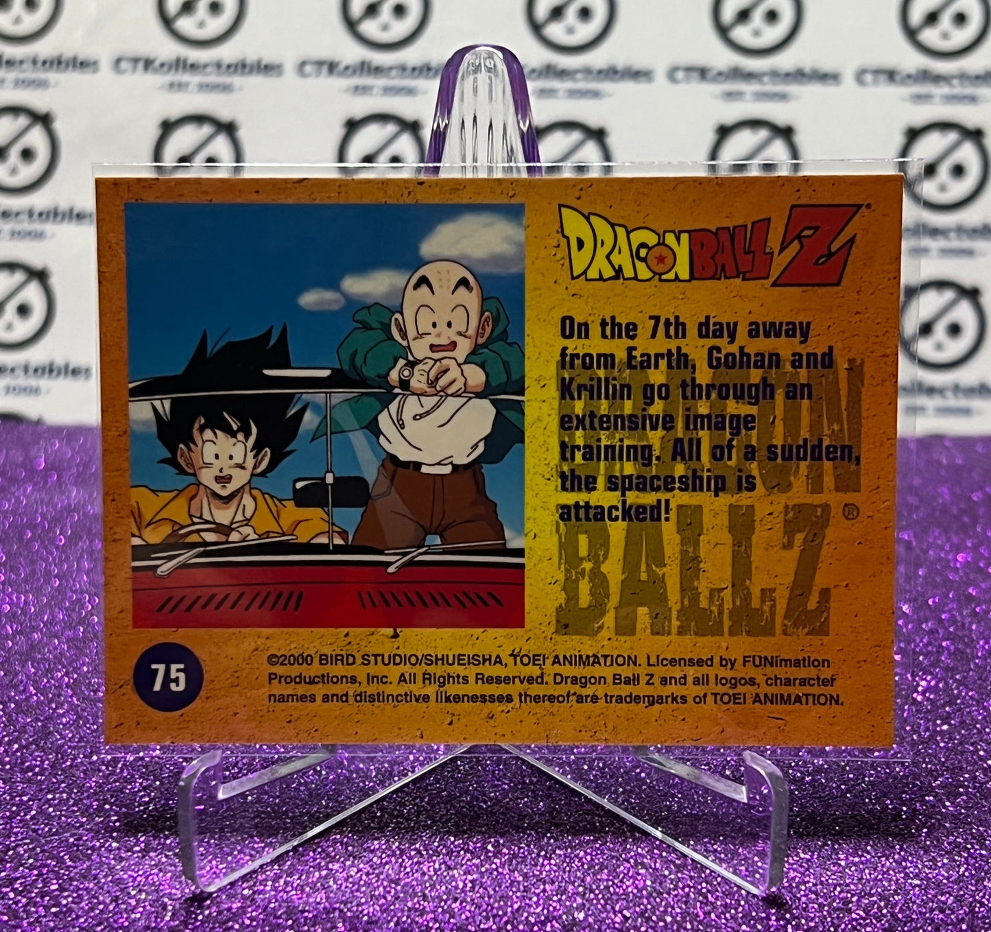 2000 DRAGON BALL Z  # 75 GOHAN KRILLIN HOLOCHROME ARCHIVE EDITION  FOIL CARD