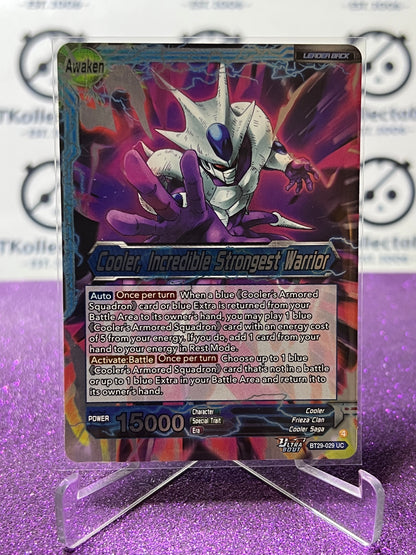 DRAGON BALL SUPER FEARSOME RIVALS COOLER # BT29-029 UC FLIP GAME CARD 2026