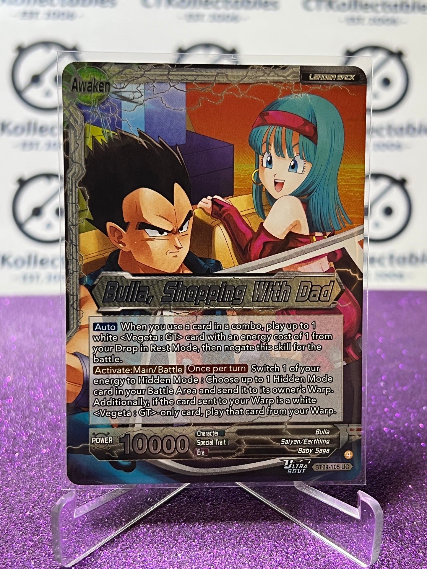 DRAGON BALL SUPER FEARSOME RIVALS BULLA # BT29-105 UC FLIP GAME CARD 2026