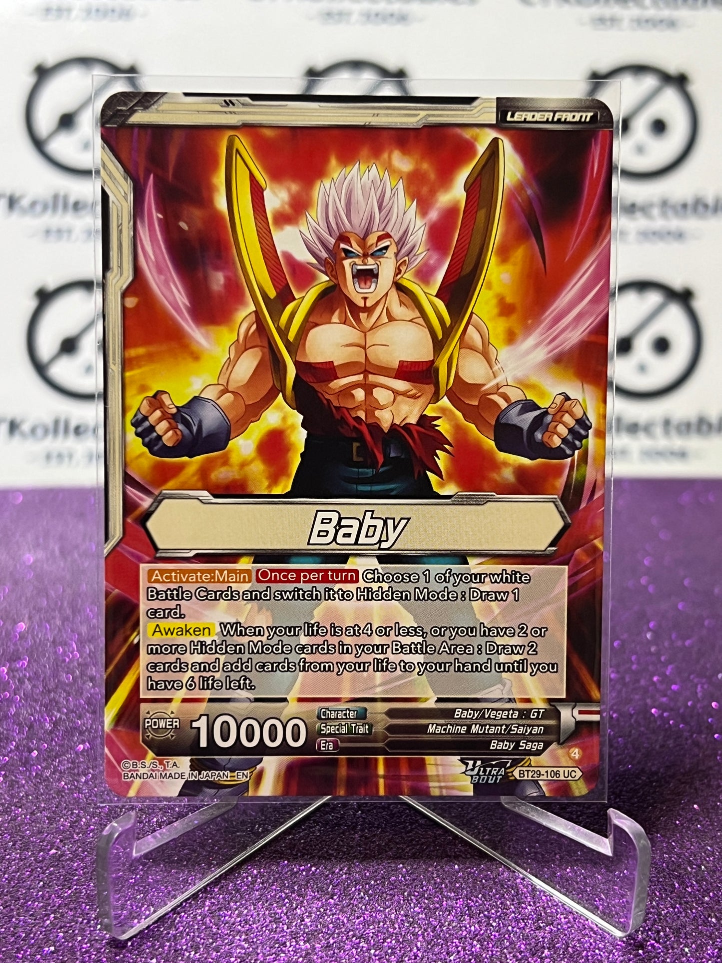 DRAGON BALL SUPER FEARSOME RIVALS BABY # BT29-106 UC FLIP GAME CARD 2026