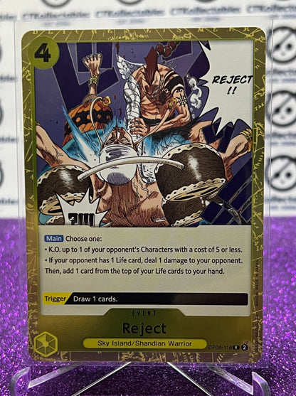 2024 ONE PIECE REJECT # OP06-116 R FOIL WINGS OF THE CAPTAIN GAME CARD