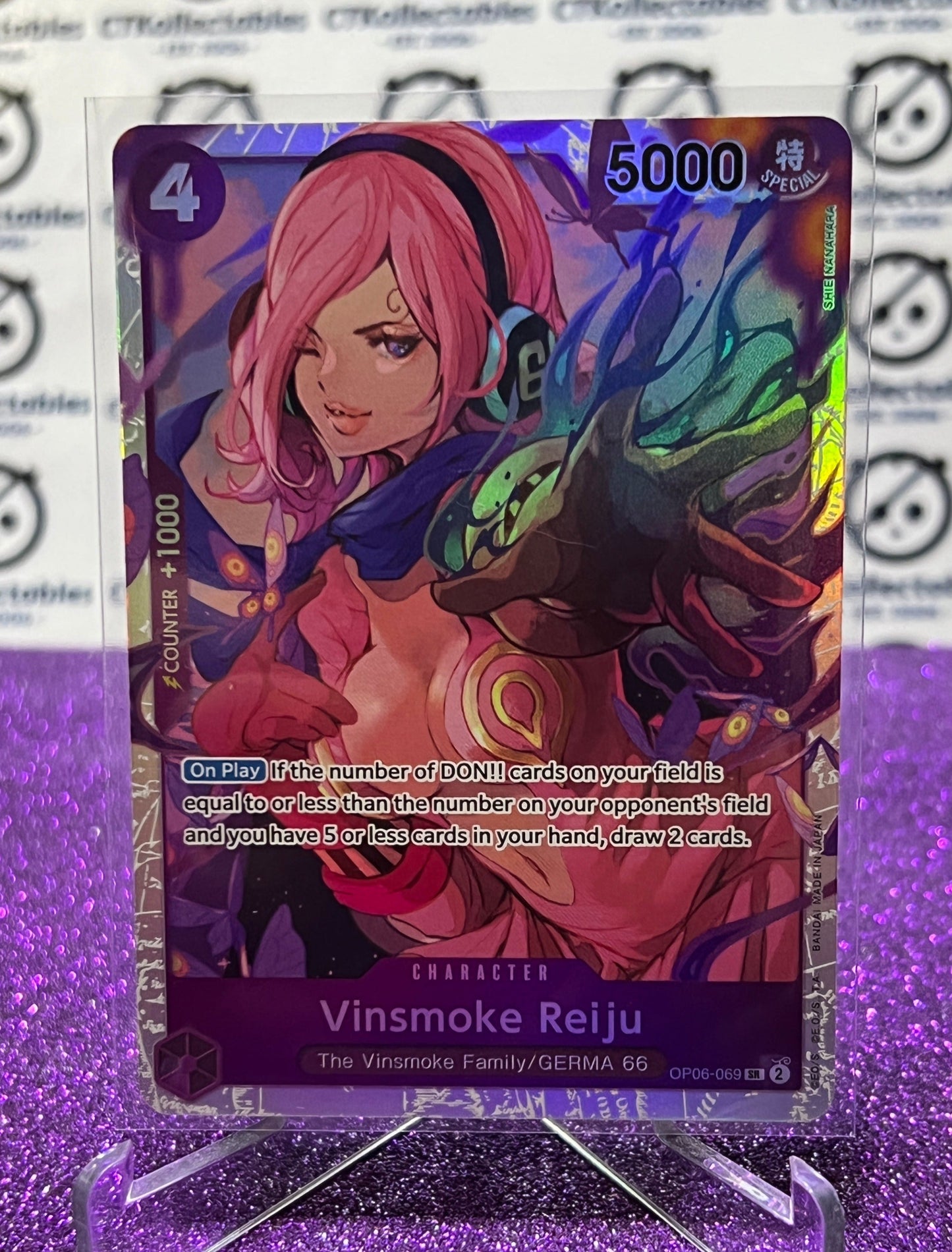 2024 ONE PIECE VINSMOKE REIJU # OP06-069 SR   WINGS OF THE CAPTAIN FOIL CARD