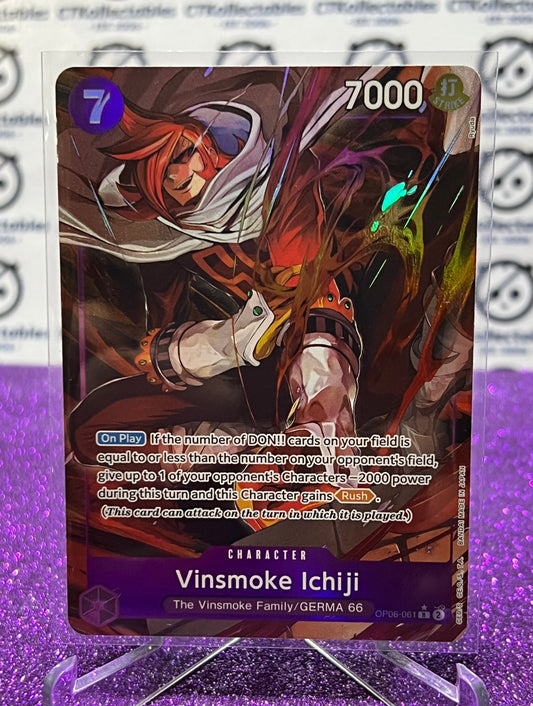 2024 ONE PIECE VINSMOKE ICHIJI # OP06-062 *R  RARE FOIL WINGS OF THE CAPTAIN  CARD