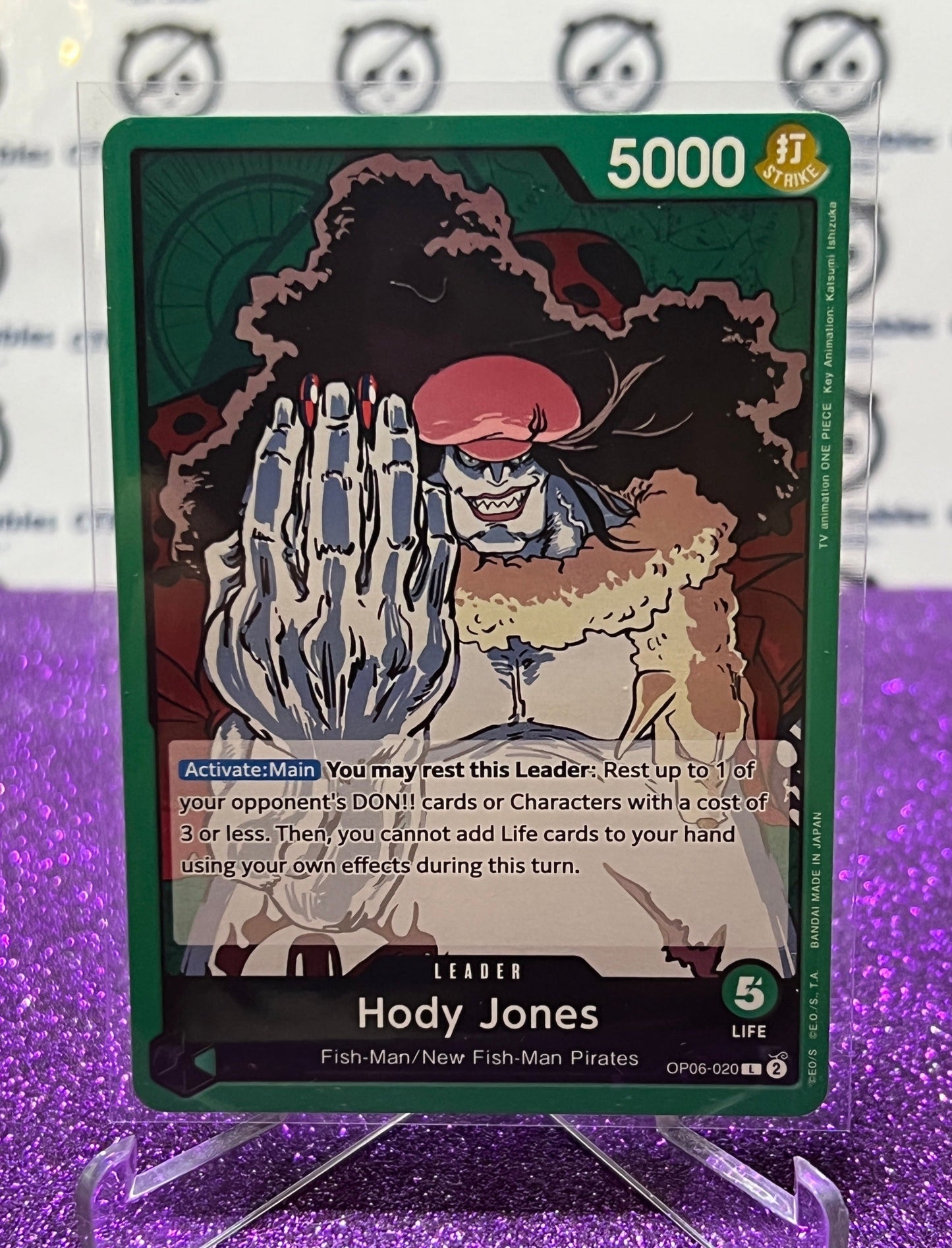 2024 ONE PIECE HODY JONES # OP06-020 LEADER  WINGS OF THE CAPTAIN GAME CARD (Copy)