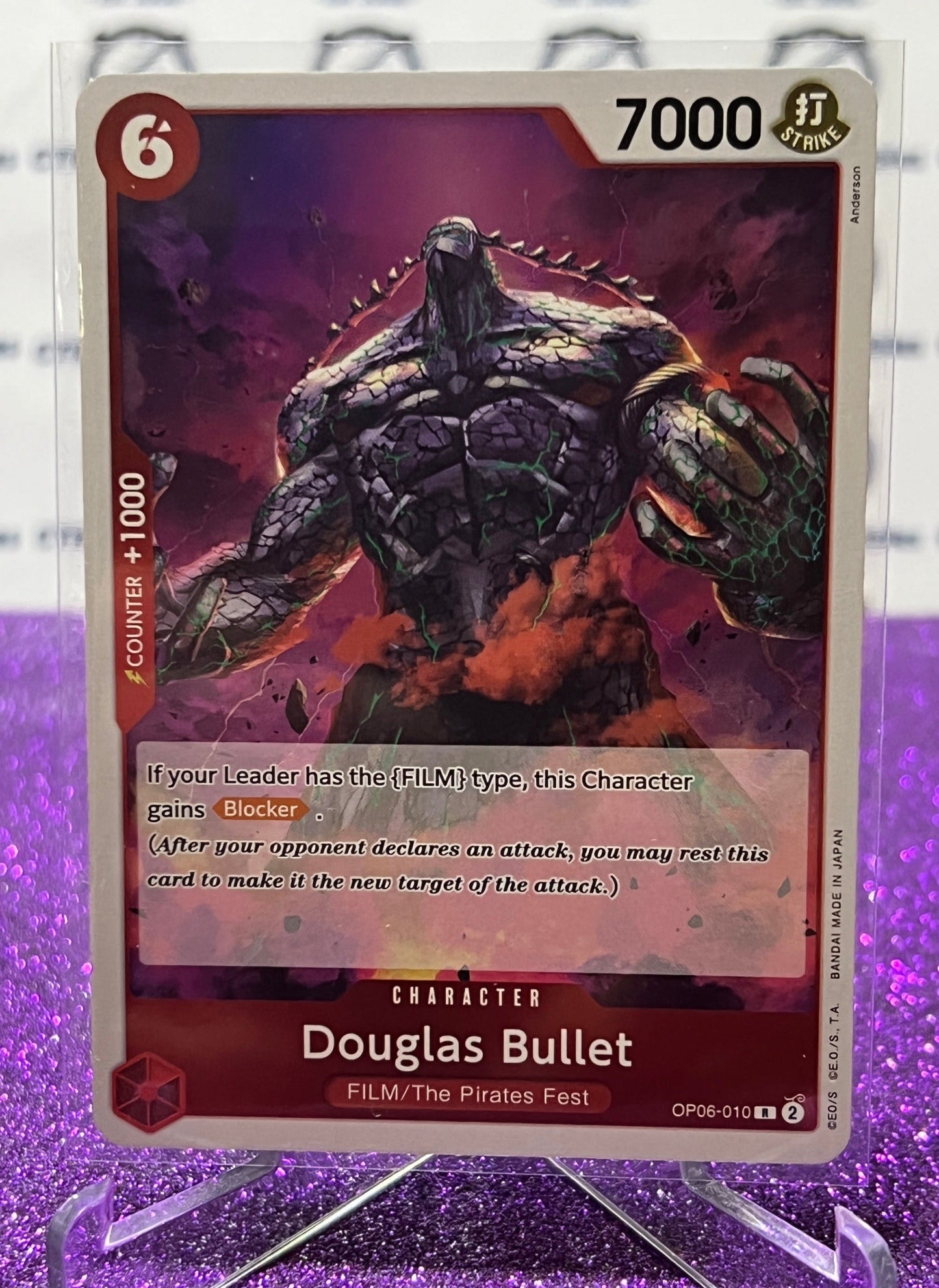 2024 ONE PIECE DOUGLAS BULLET # OP06-010 RARE  WINGS OF THE CAPTAIN GAME CARD