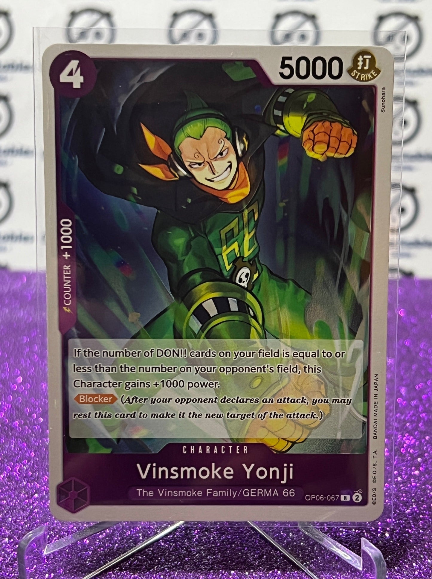 2024 ONE PIECE VINSMOKE YONJI # OP06-067 RARE FOIL WINGS OF THE CAPTAIN  GAME CARD