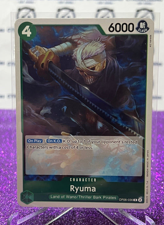 2024 ONE PIECE RYUMA # OP06-036 RARE FOIL WINGS OF THE CAPTAIN  GAME CARD