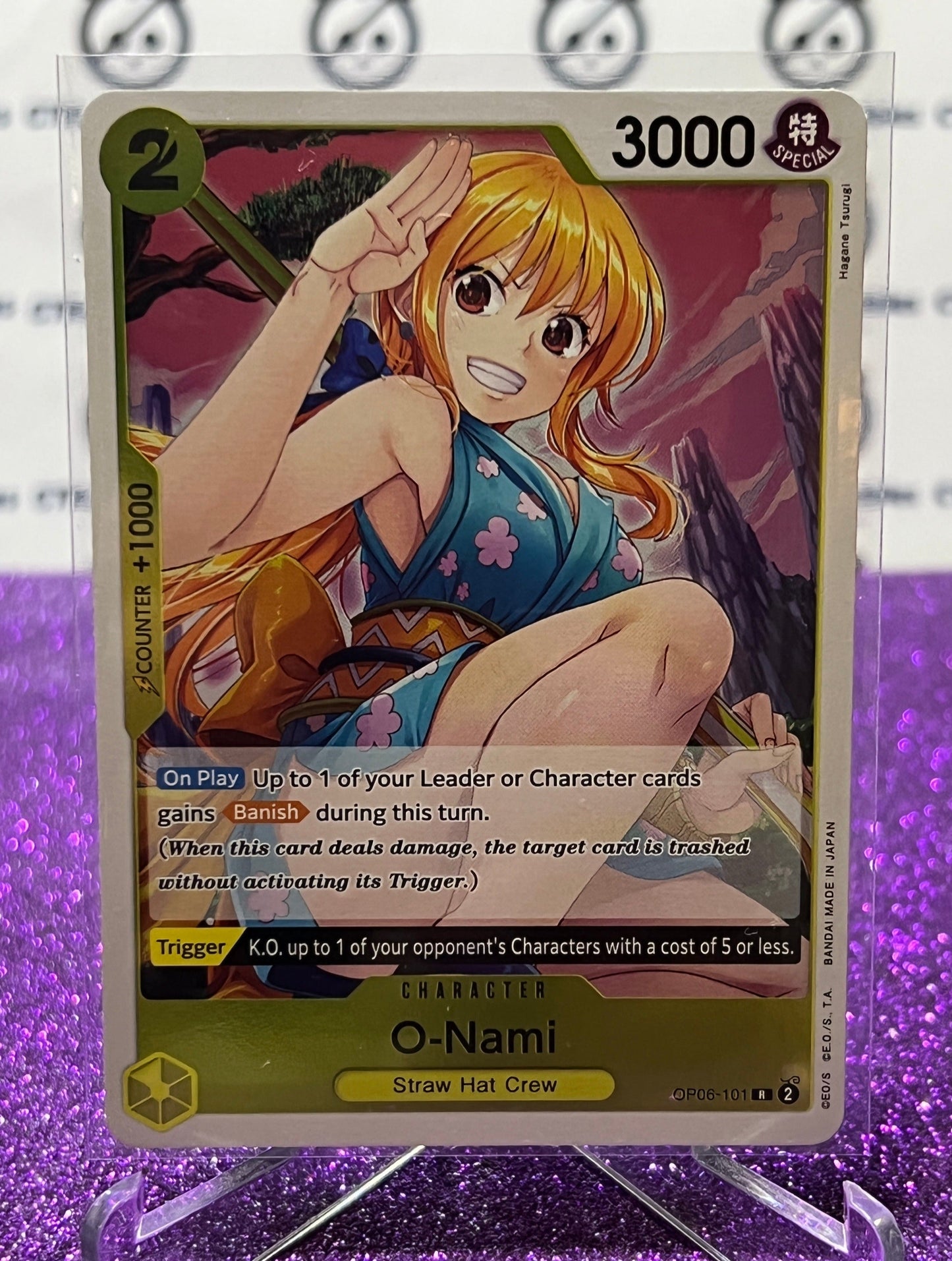 2024 ONE PIECE O-NAMI # OP06-101 RARE FOIL WINGS OF THE CAPTAIN  GAME CARD