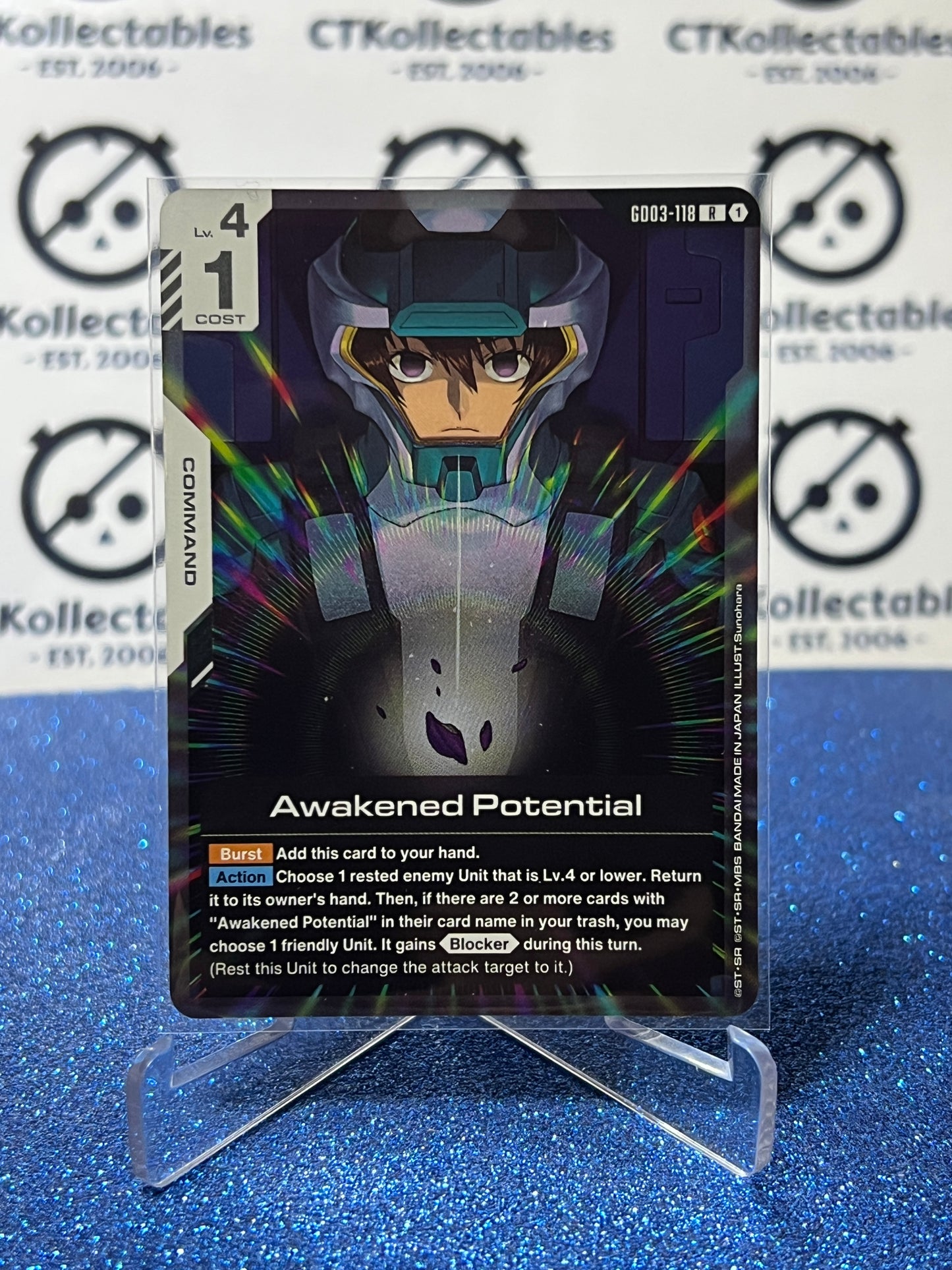 GUNDAM STEEL REQUIEM AWAKENED POTENTIAL # GD03-118 R ENGLISH FOIL GAME CARD