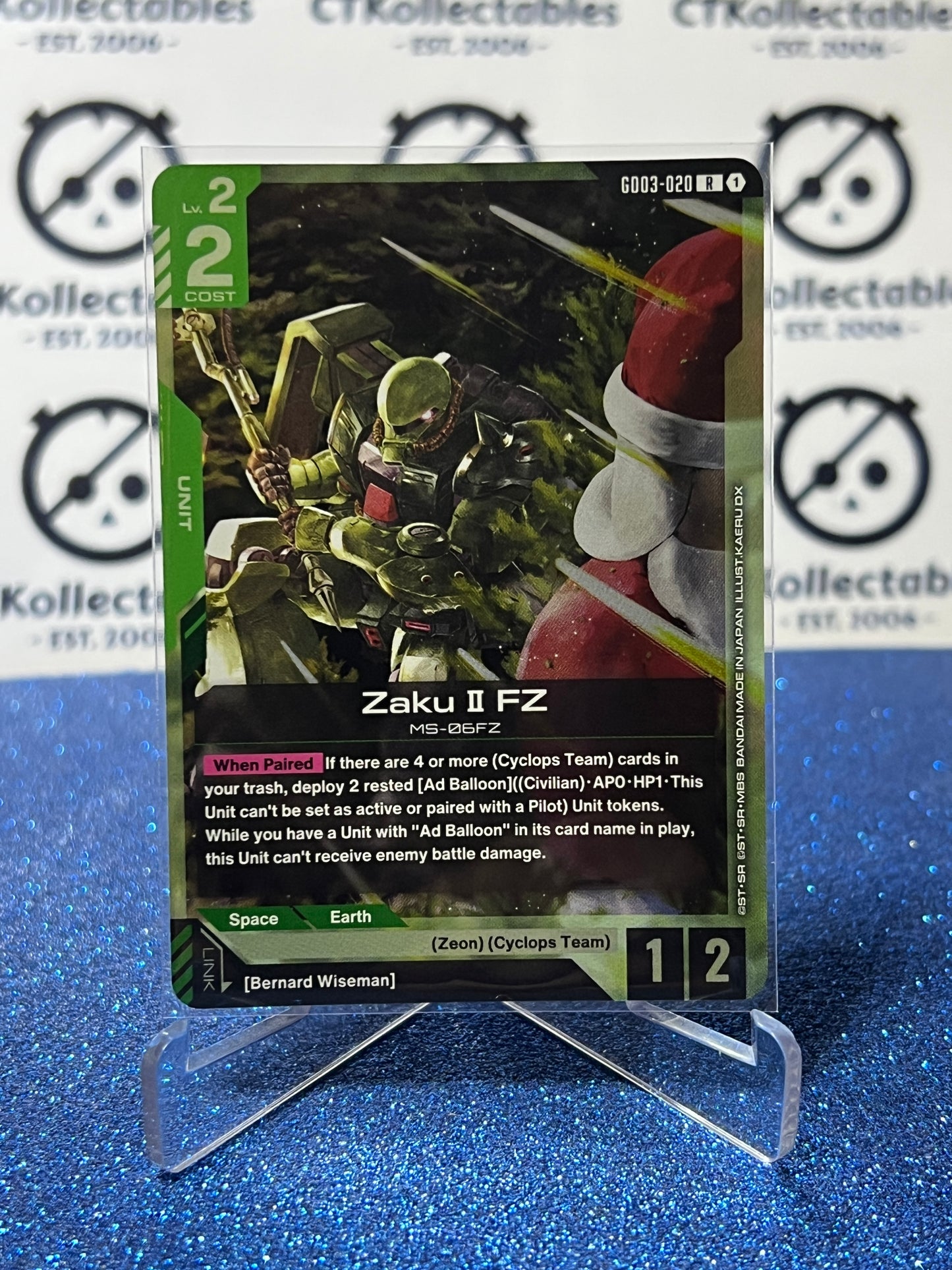 GUNDAM STEEL REQUIEM ZAKU II FZ # GD03-020 R ENGLISH FOIL GAME CARD