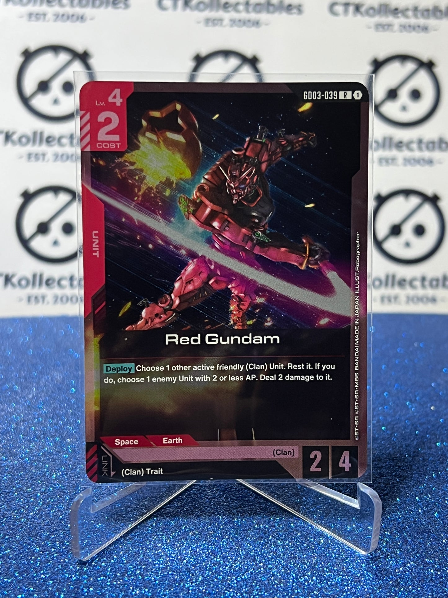 GUNDAM STEEL REQUIEM RED GUNDAM # GD03-039 R ENGLISH FOIL GAME CARD