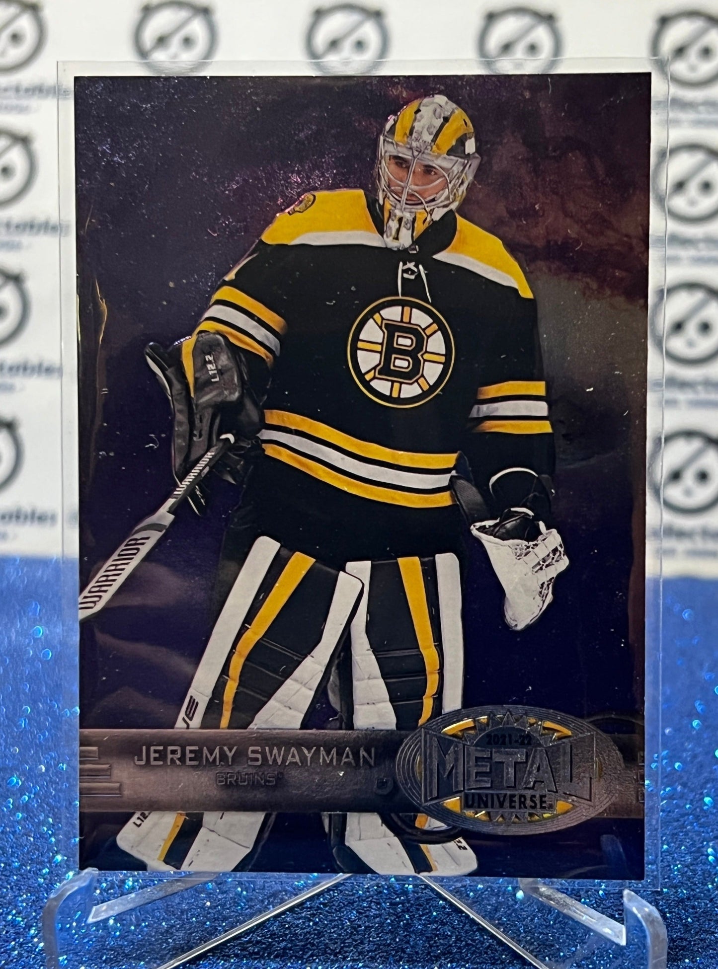 2021-22 SKYBOX METAL JEREMY SWAYMAN # A-5 ROOKIE BOSTON BRUINS NHL HOCKEY CARD