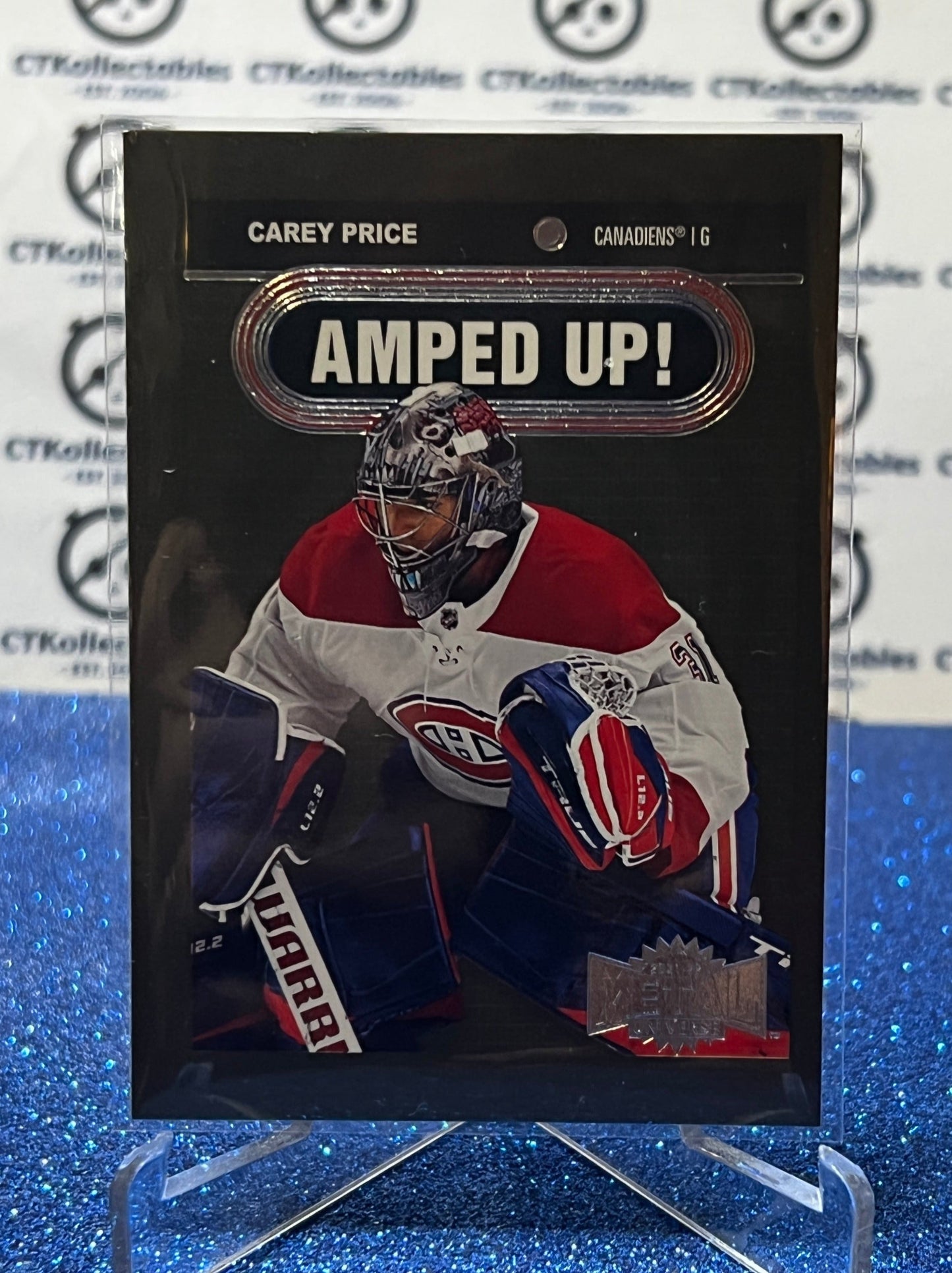 2021-22 SKYBOX METAL CAREY PRICE # AU-5 AMPED UP MONTREAL CANADIENS NHL HOCKEY CARD