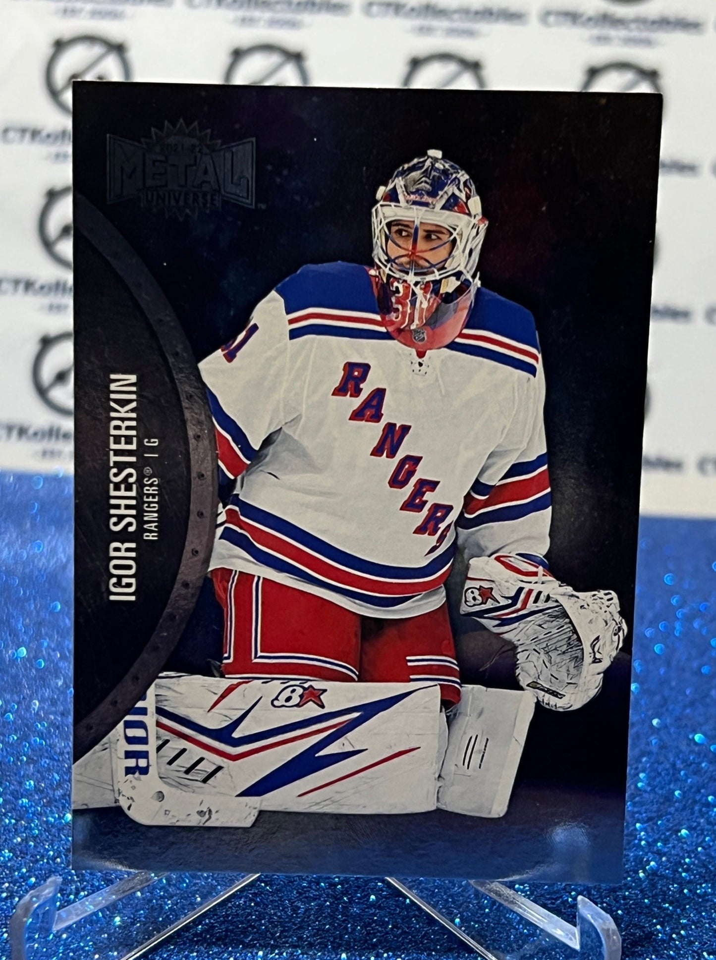 2021-22 SKYBOX METAL IGOR SHESTERKIN # 84 NEW YORK RANGERS NHL HOCKEY CARD