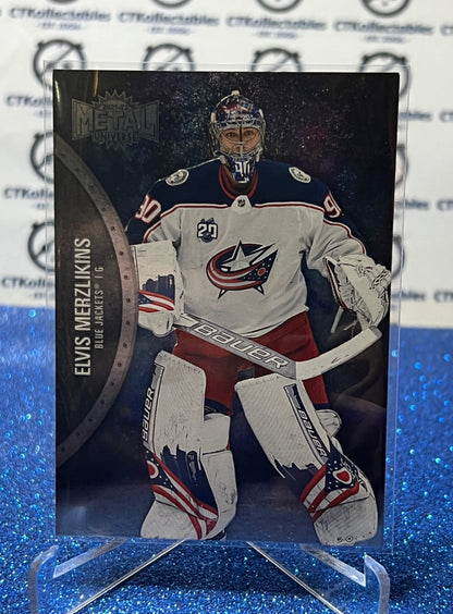 2021-22 SKYBOX METAL ELVIS MERZLIKINS # 44 COLUMBUS BLUE JACKETS NHL HOCKEY CARD