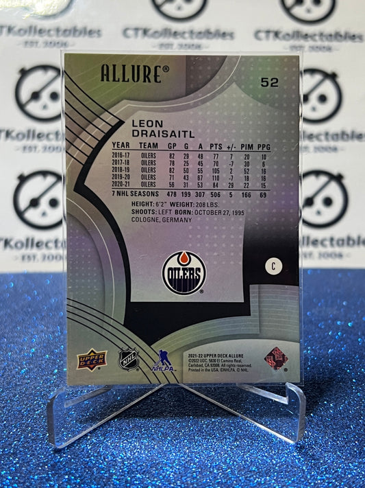 2021-22 UPPER DECK  ALLURE LEON DRAISAITL # 52  EDMONTON OILERS HOCKEY CARD