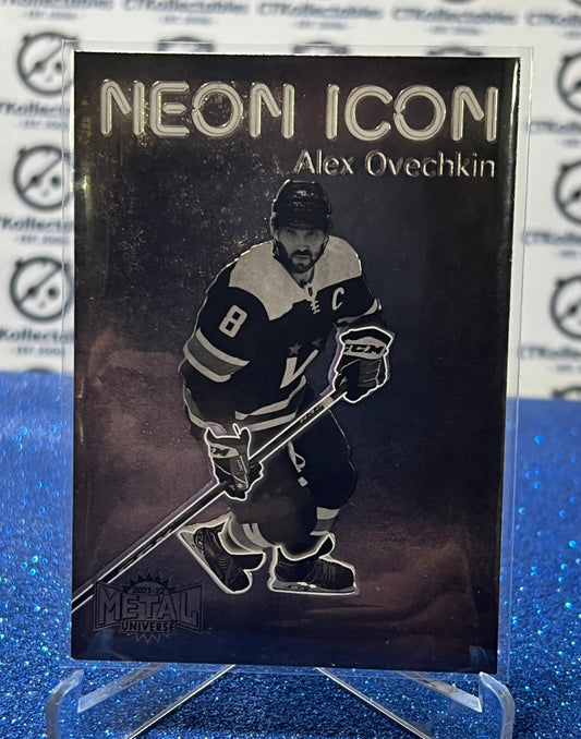 2021-22 SKYBOX METAL ALEX OVECHKIN # NI-10  NEON ICON WASHINGTON CAPITALS HOCKEY CARD