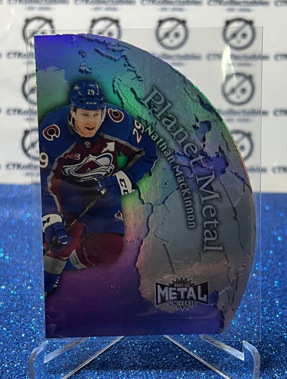 2021-22 SKYBOX METAL NATHAN MACKINNON # PM-5 PLANET METAL COLORADO AVALANCHE NHL HOCKEY CARD